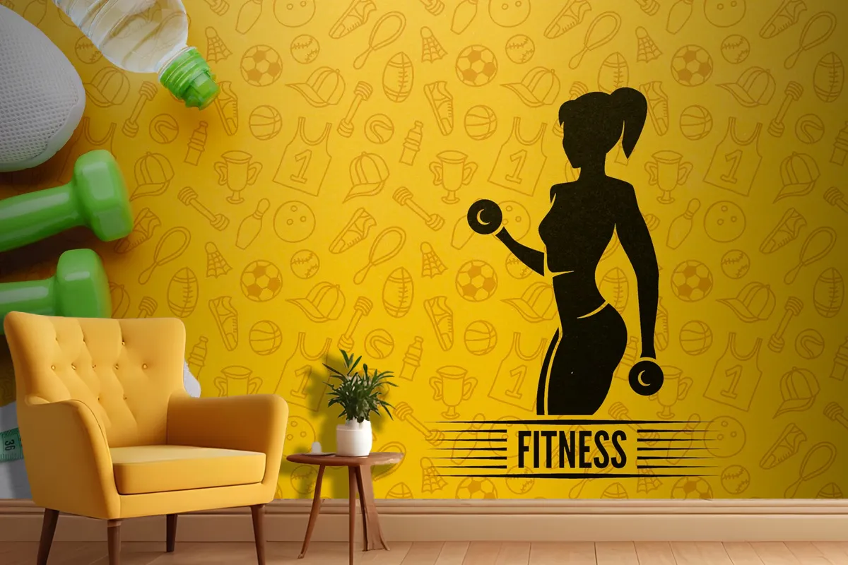 Fitness Eğitim Ekipmanları Ve Su Gym Duvar Kağıdı