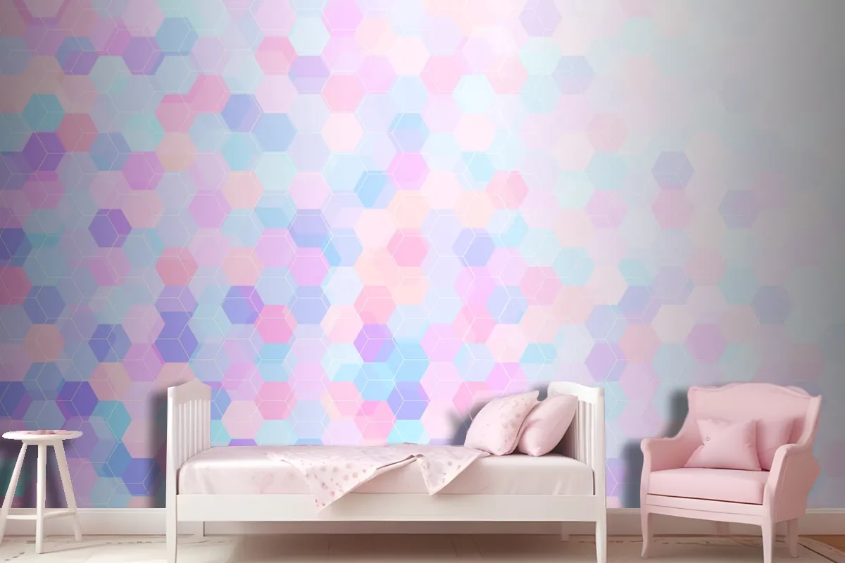 Flat Polygonal Background Wallpaper Mural