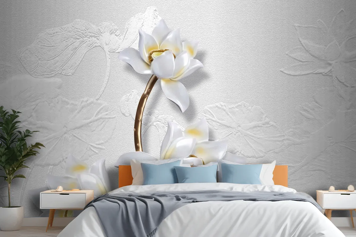 Flower Decoration Design Beautiful Wallpaper Mural