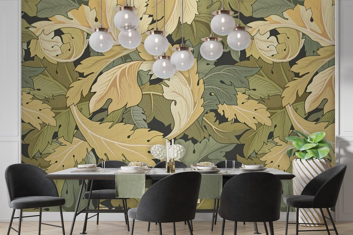 Flower Garden Dining Room Wallpaper Mural