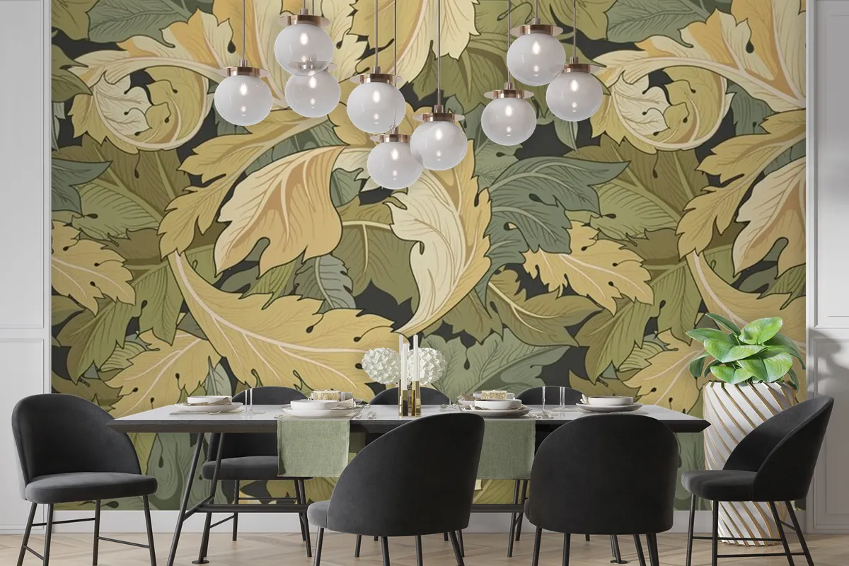 Flower Garden Dining Room Wallpaper Mural