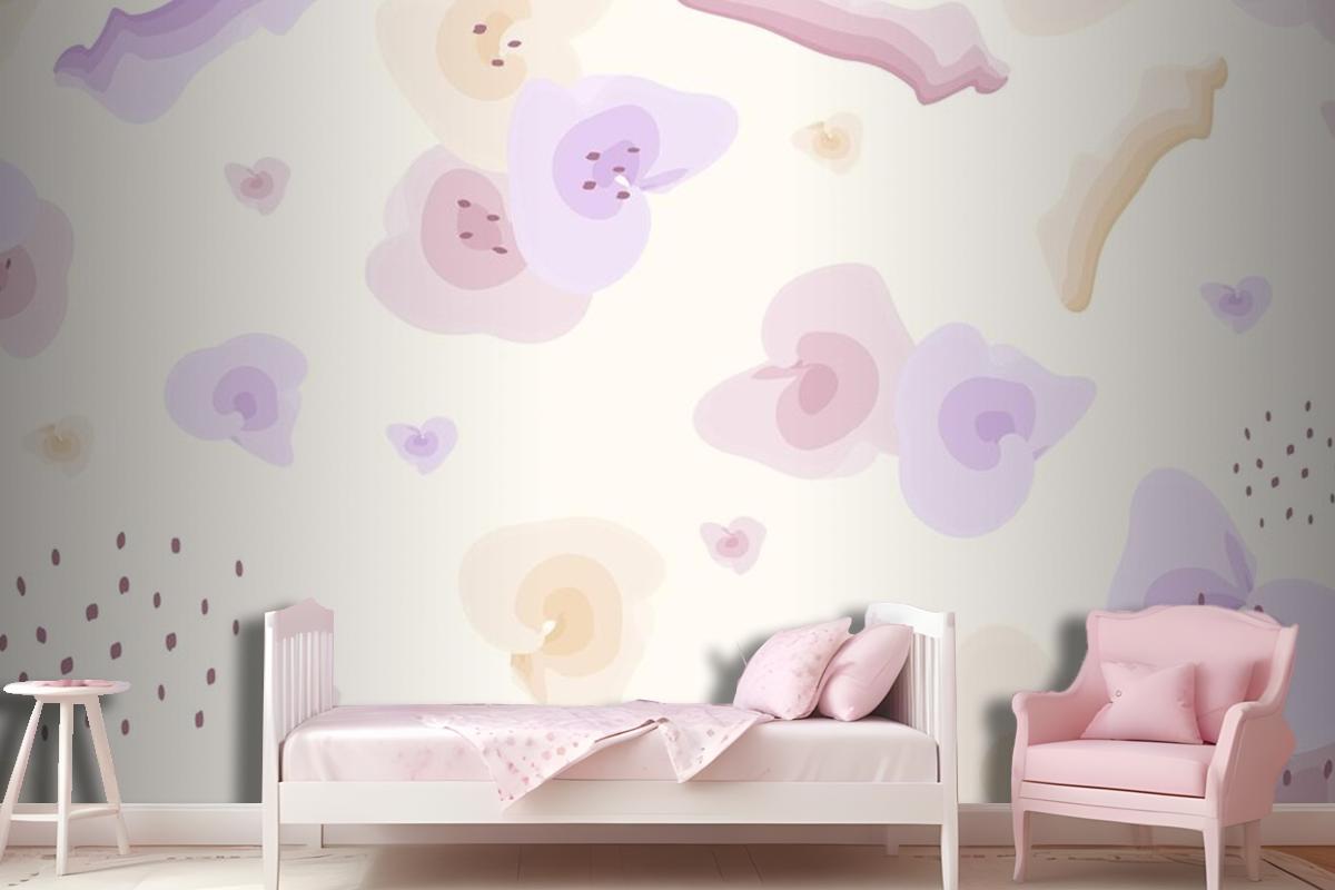 Flower Pastel Watercolor Wallpaper Pattern Wallpaper Mural