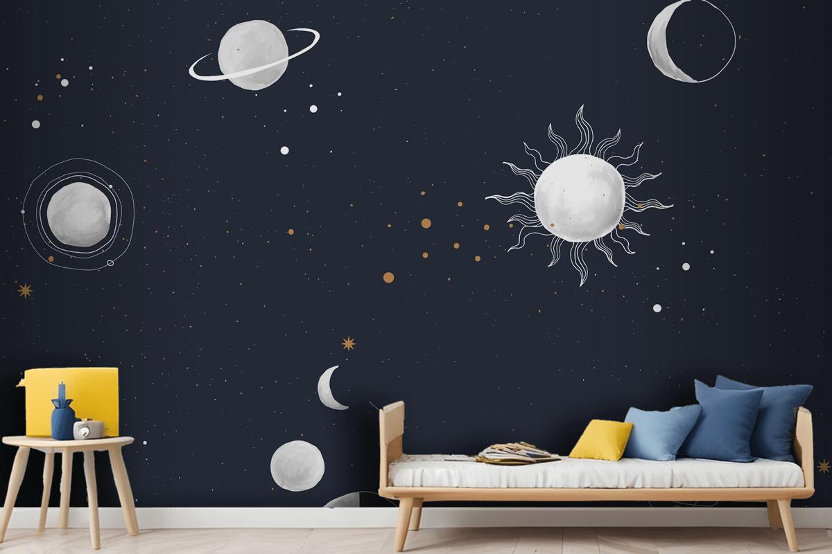 Galaxy Space Boys Wallpaper Mural