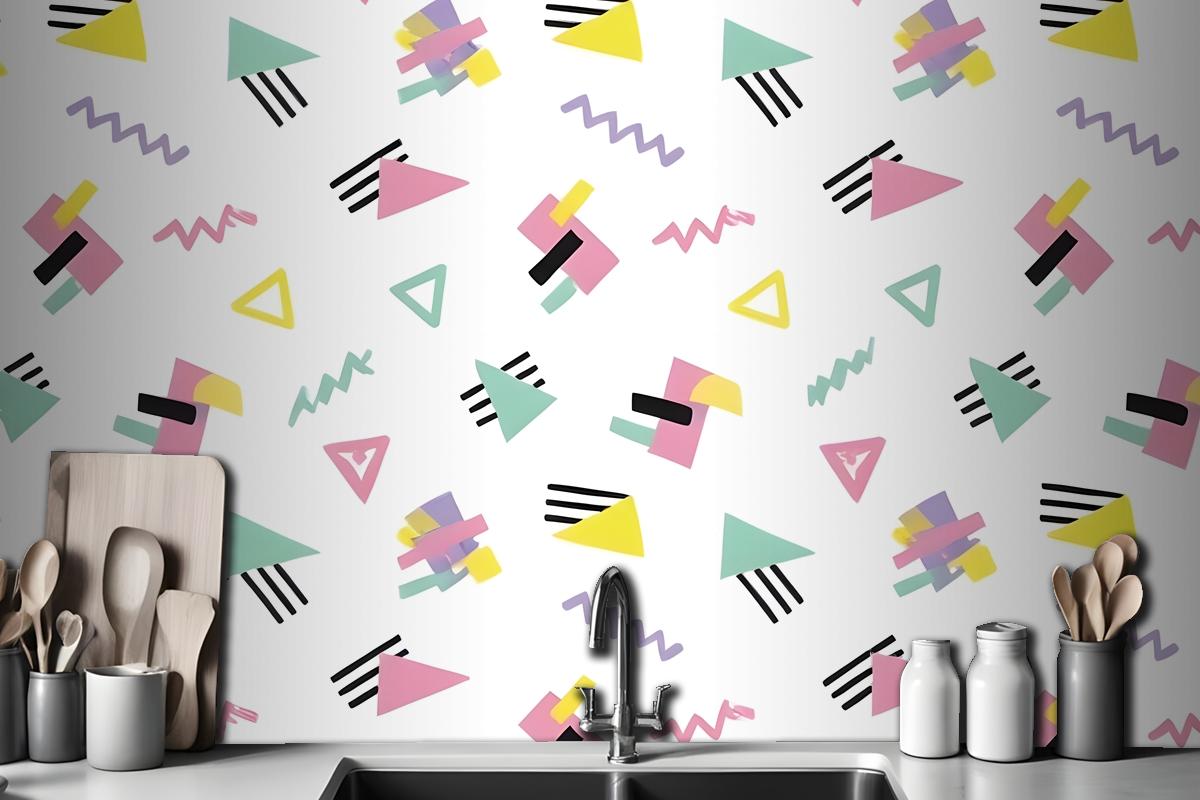 Geometric 90S Wallpaper Mural