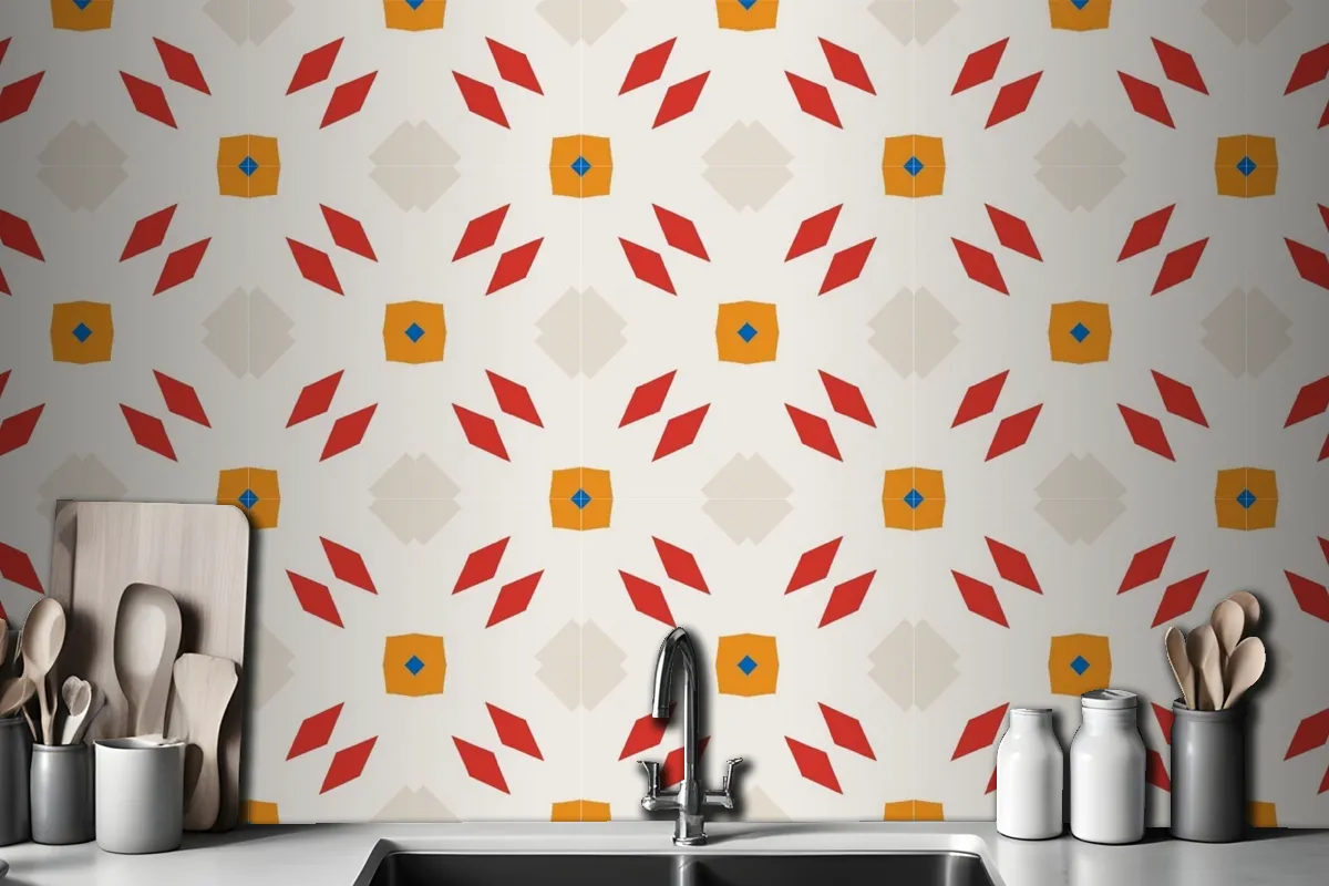 Geometric Shape Abstract Kitchen Wallpaper Mural