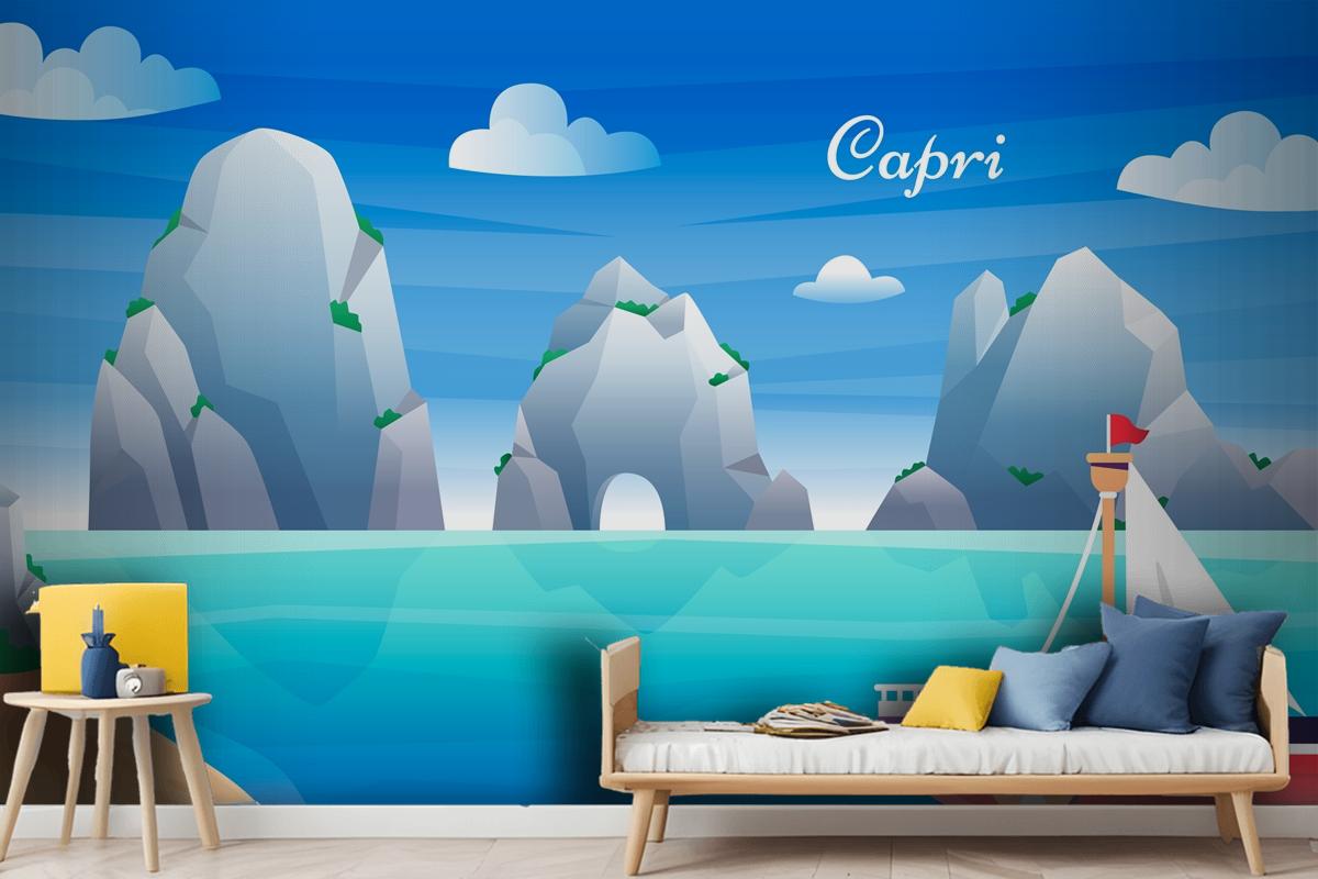 Gradient Capri Wallpaper Mural