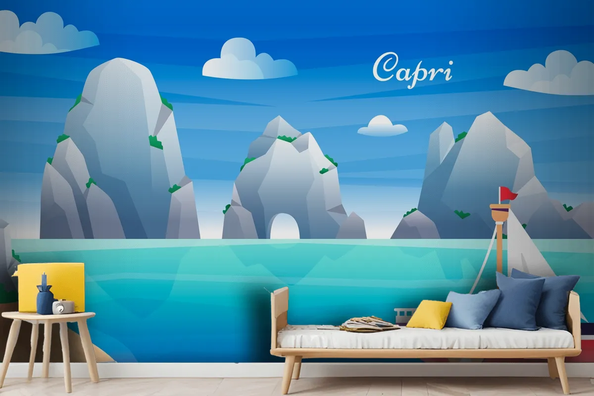 Gradient Capri Wallpaper Mural