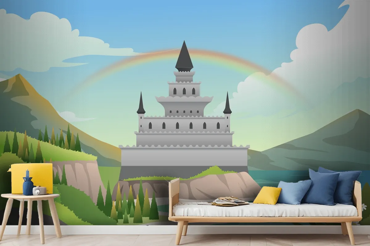 Gradient Fairytale Background Boy Wallpaper Murals