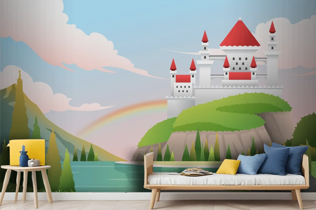 Gradient Fairytale Background Kids Wallpaper Mural