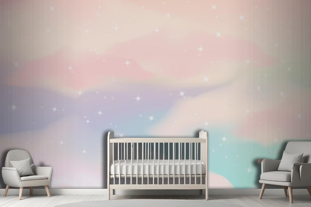 Gradient Pastel Sky Background Wallpaper Mural