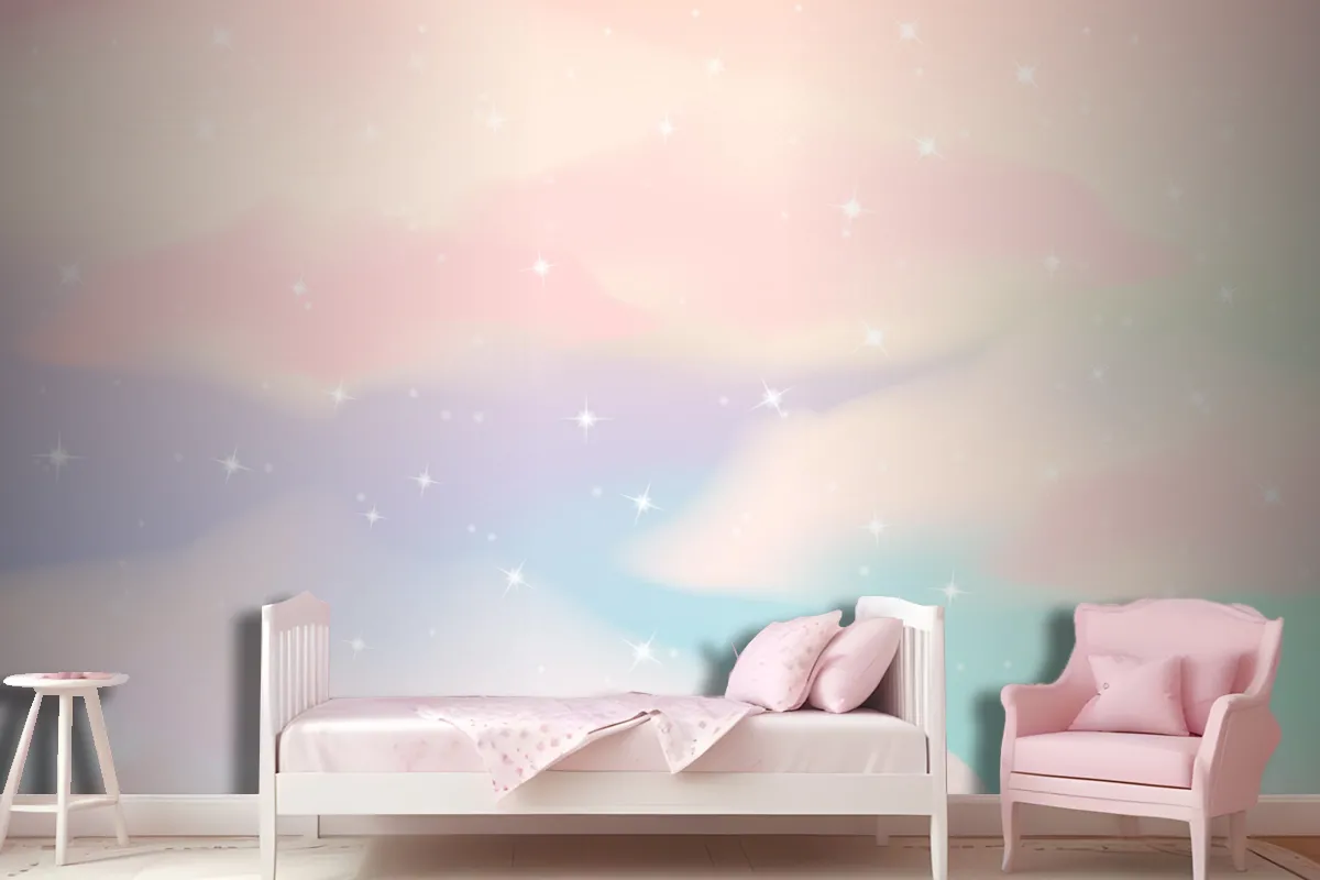 Gradient Pastel Sky Background Wallpaper Mural