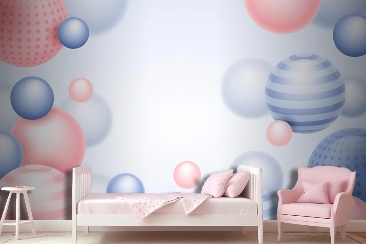 Gradient Spheres Background Wallpaper Mural