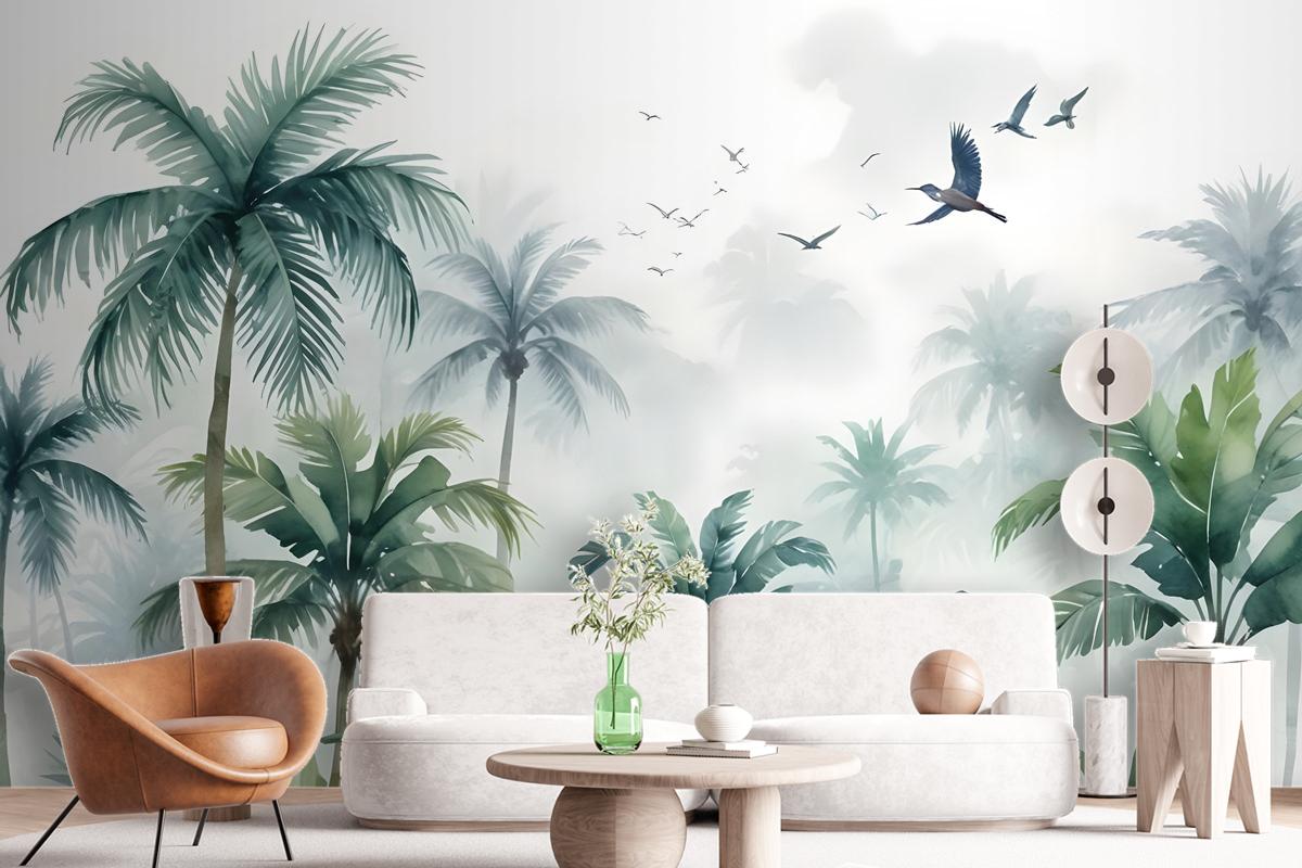 Green Tropical Forest Wallpaper Mural