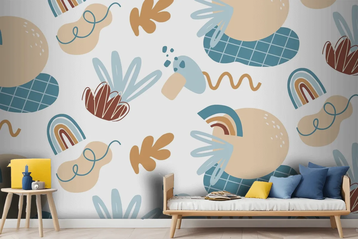 Hand Drawn Abstract Element Pattern Wallpaper Mural