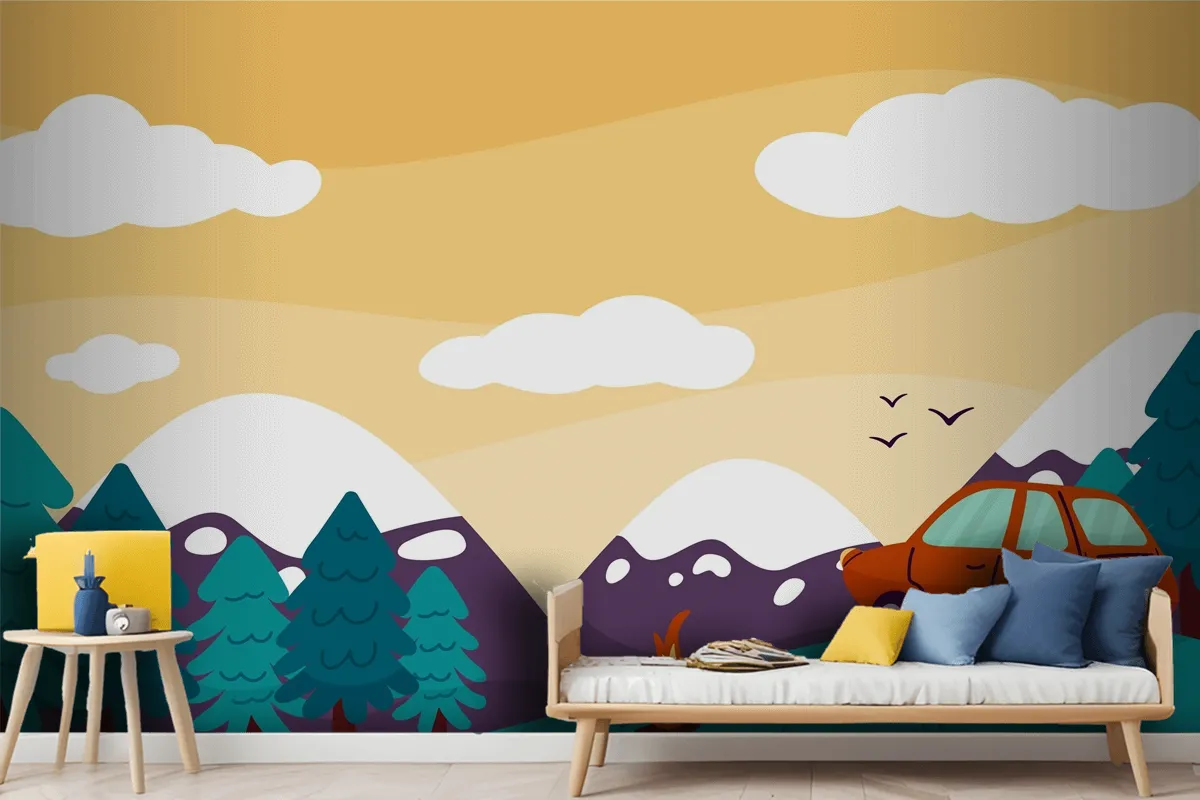 Hand Drawn Adventure Background Wallpaper Mural