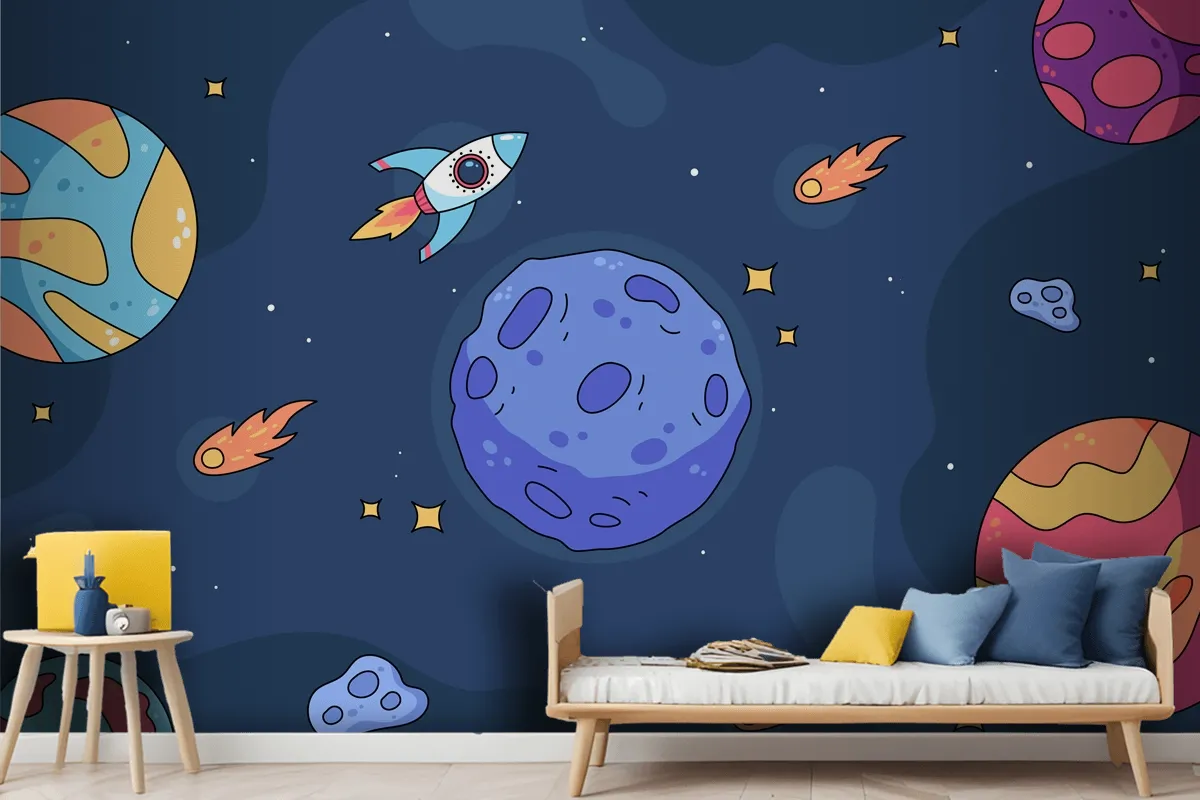 Hand Drawn Galaxy Wallpaper Mural