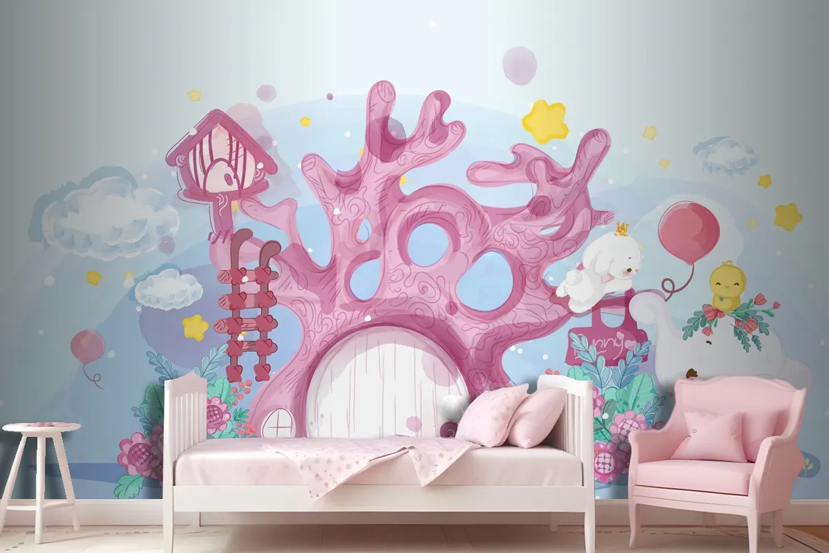 Hand Drawn Parade Doodle Animals Wallpaper Mural