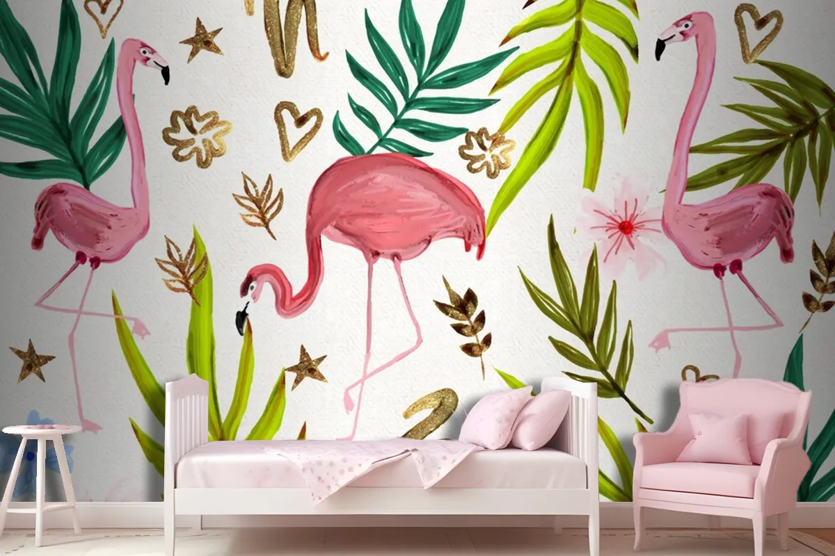 Hand Painted Watercolor Summer Wallpaper Mural