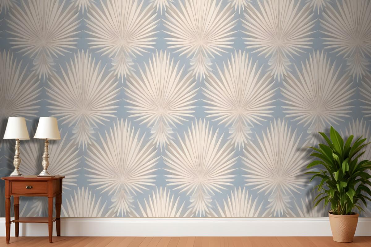 Light Pink Abstract Of Radiating Lines Sunburst Shapes Wallpaper Mural