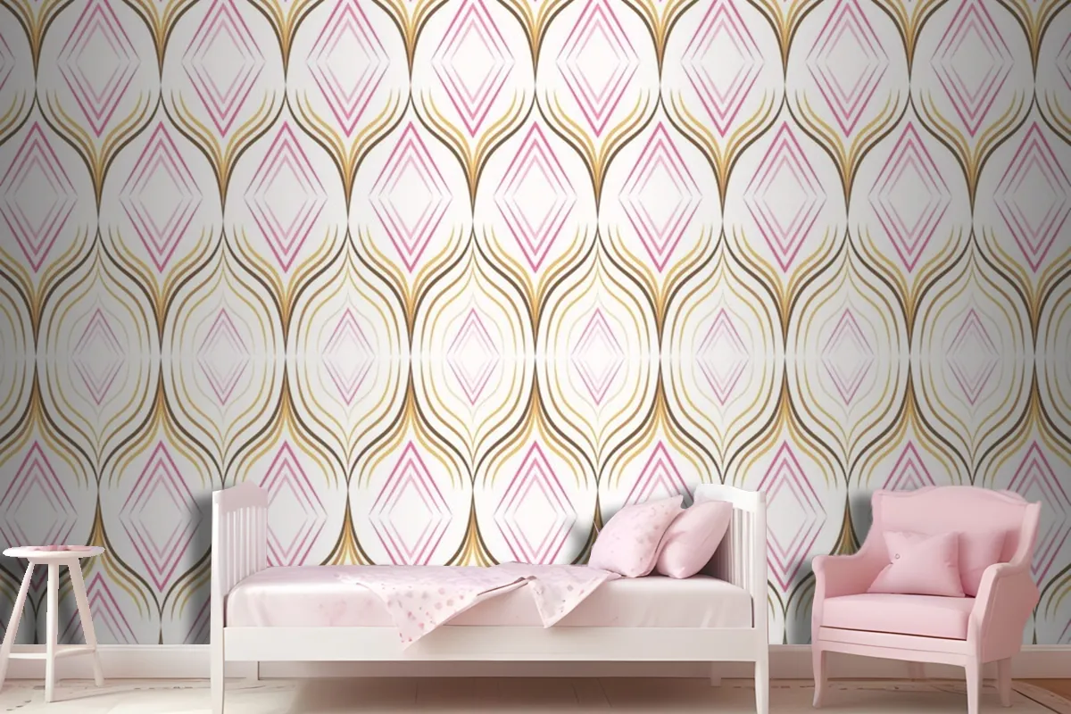 Luxury Silk Fabric Seamless Pattern Wallpaper Mural