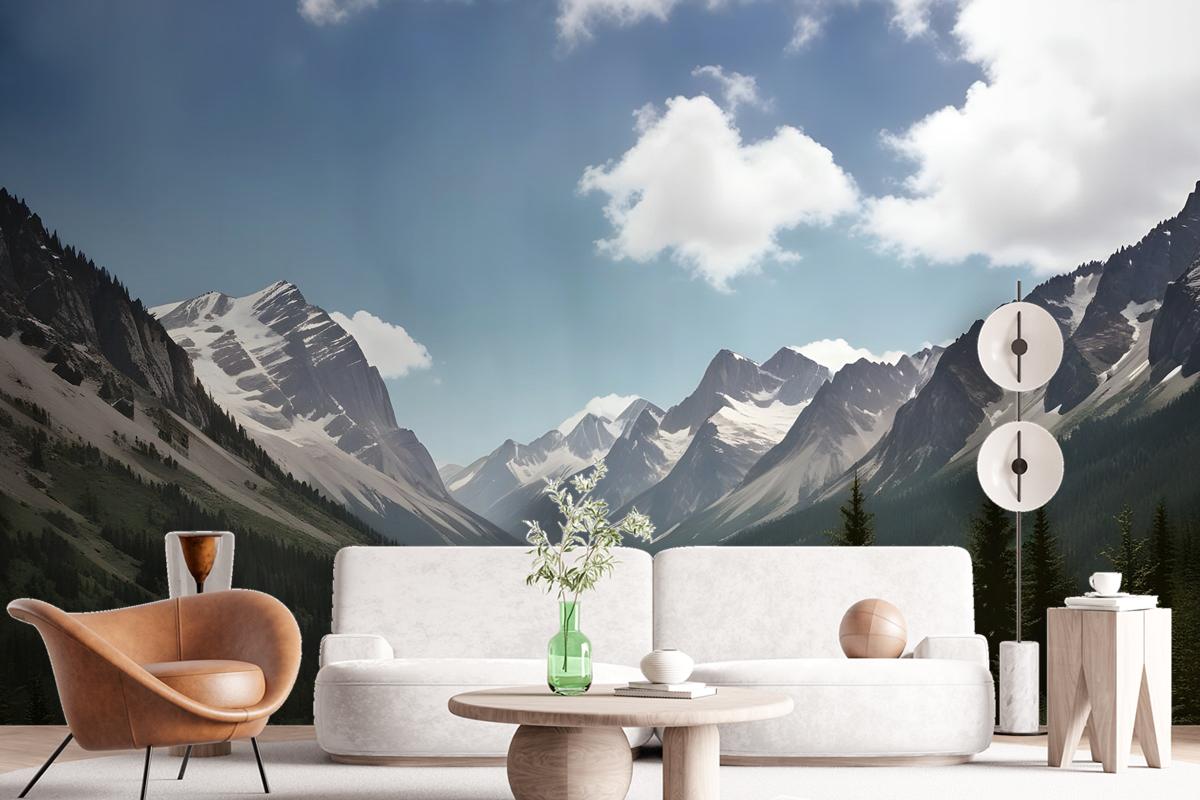 Mountain Forest Landscape Wallpaper Mural