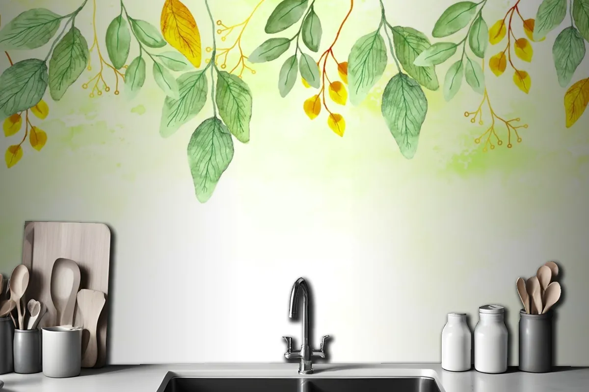 Nature Background With Golden Foil Wallpaper Mural