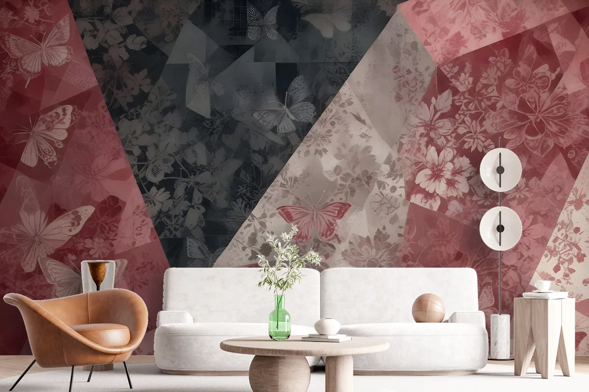 Patchwork Patterned Wallpaper Mural