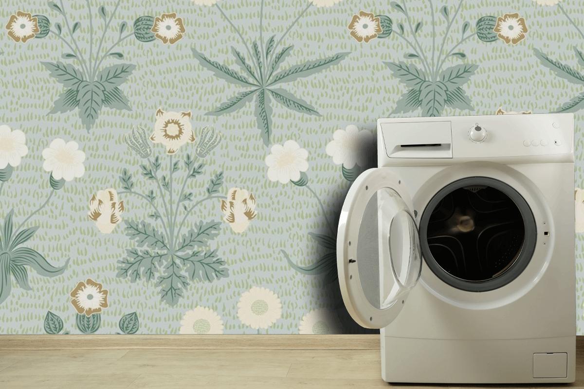 Pattern Floral Laundry Room Wallpaper Mural