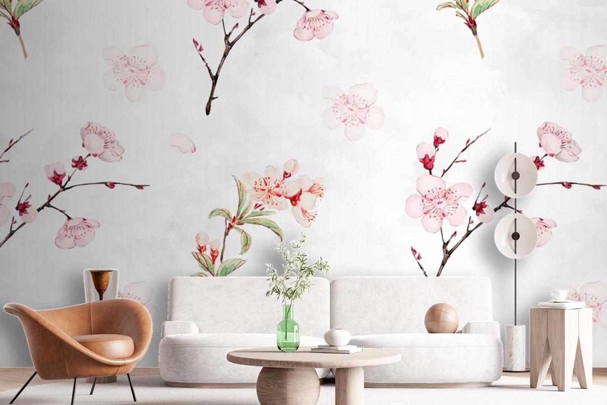 Plum Blossom Pattern Background Wallpaper Mural