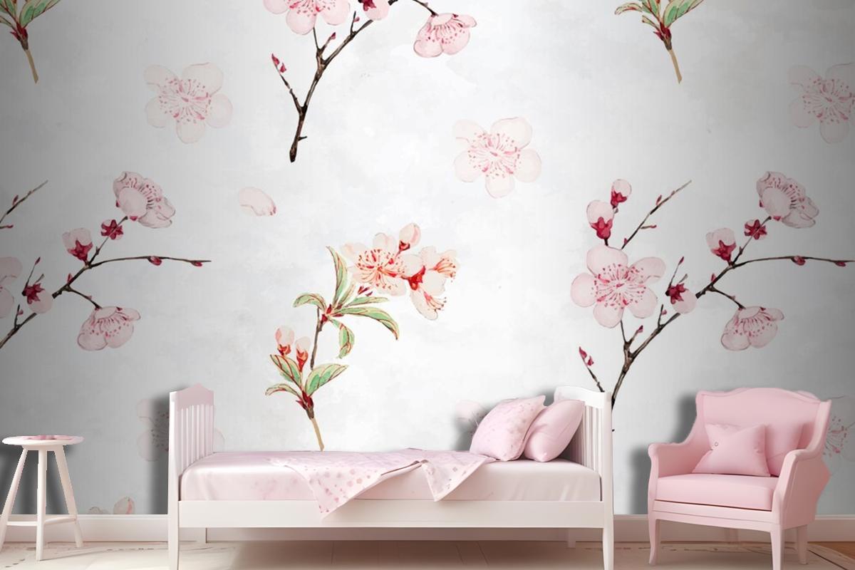 Plum Blossom Pattern Wallpaper Mural