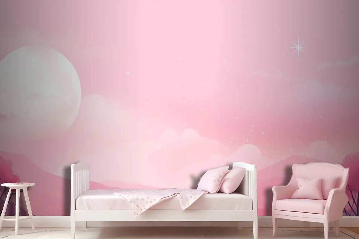 The Moon Is In The Sky Wallpaper Mural