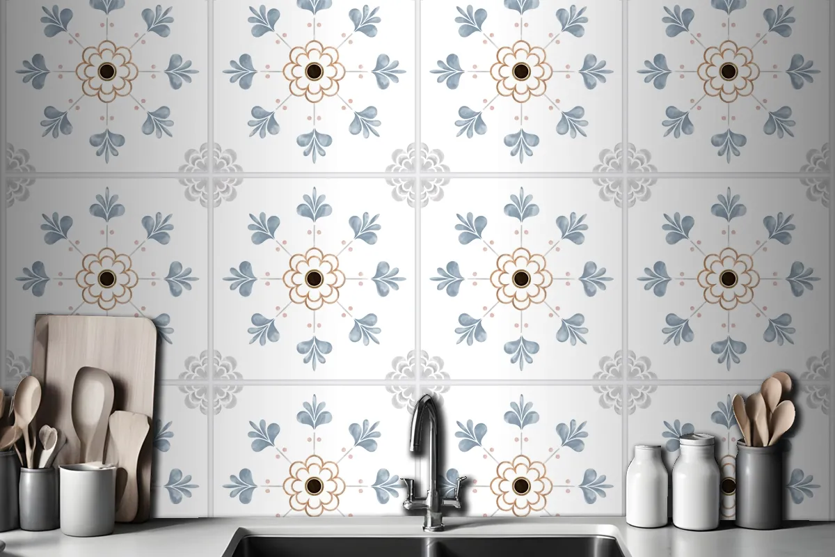 Tiles Textured Pattern Wallpaper Mural