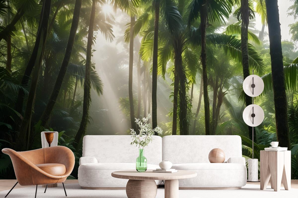 Tropical Forest Jungle Scenery Wallpaper Mural