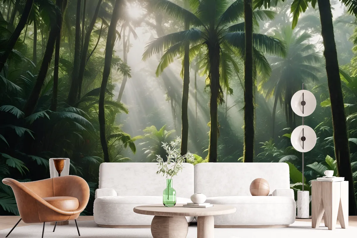 Tropical Forest Jungle Scenery Wallpaper Mural