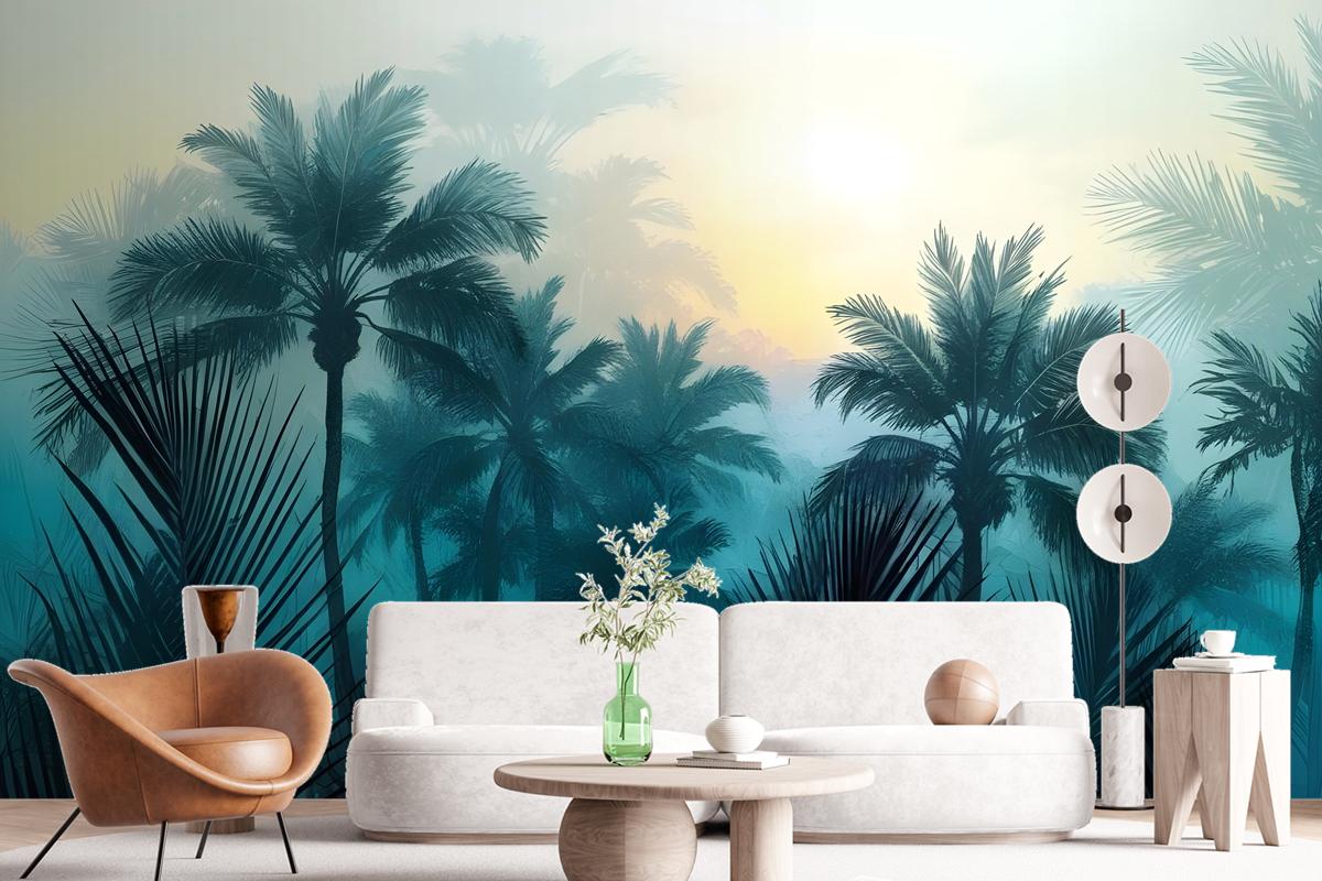 Tropical Palm Forest Wallpaper Mural