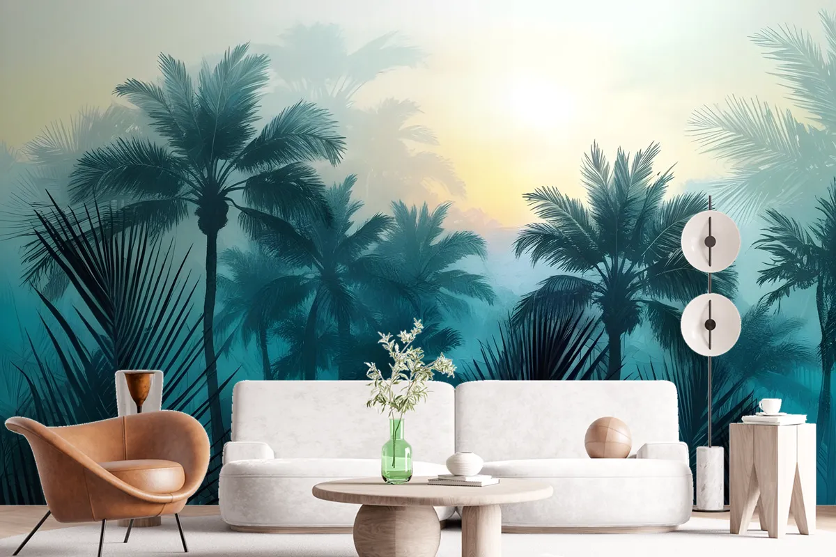 Tropical Palm Forest Wallpaper Mural