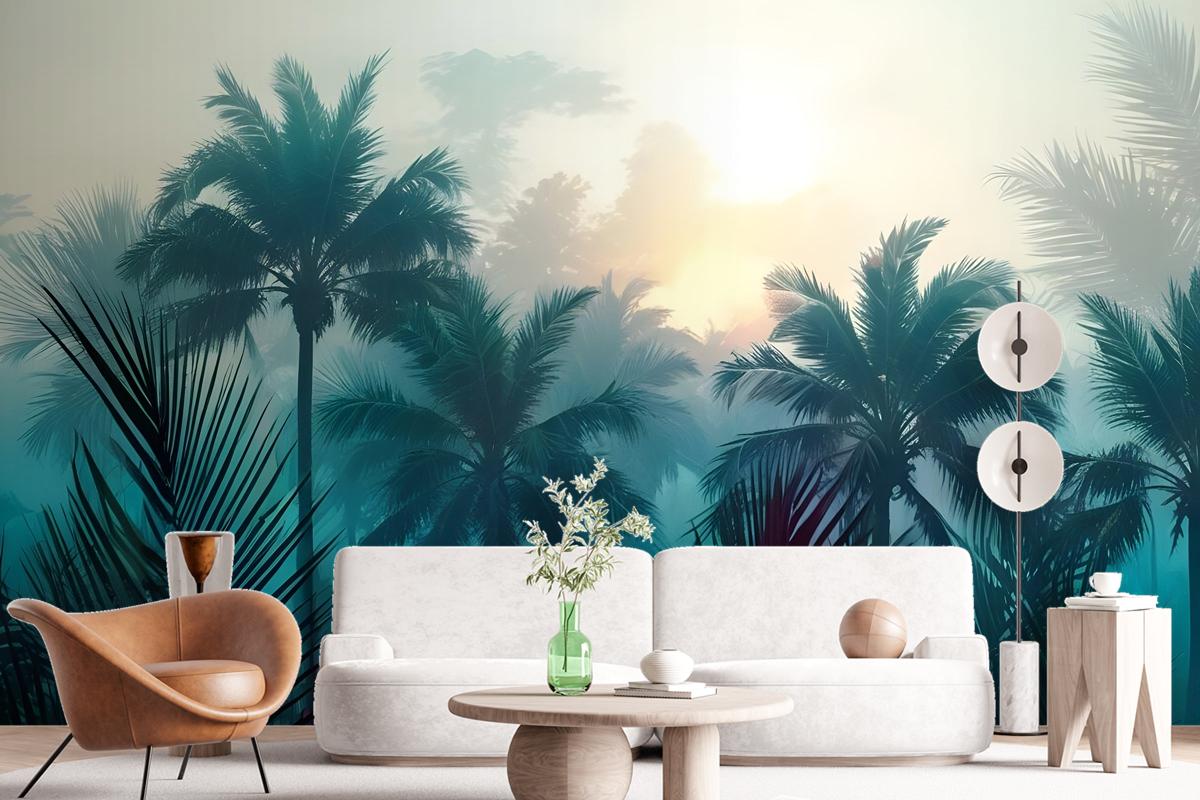 Tropical Palm Forest Wallpaper Mural