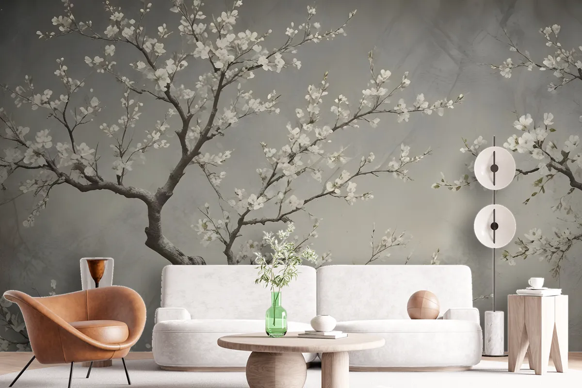 Vintage Dark Blossom Wallpaper Mural