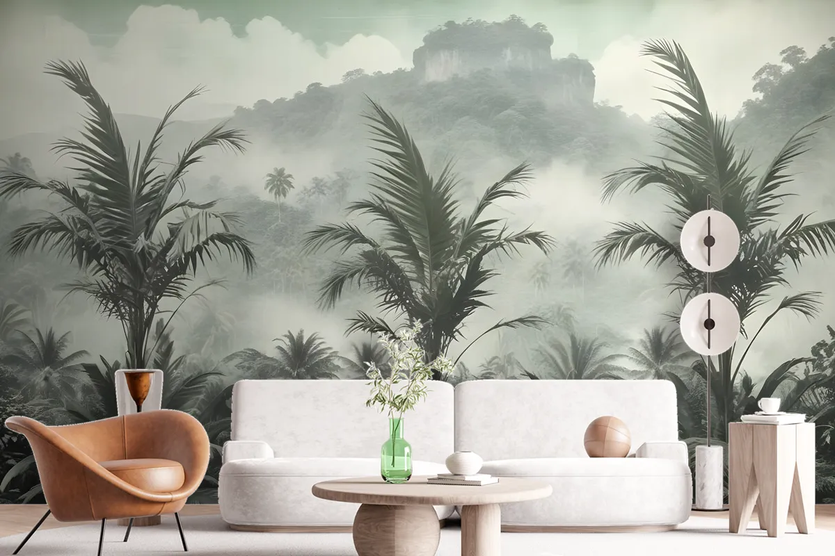 Vintage Tropical Forest Wallpaper Mural