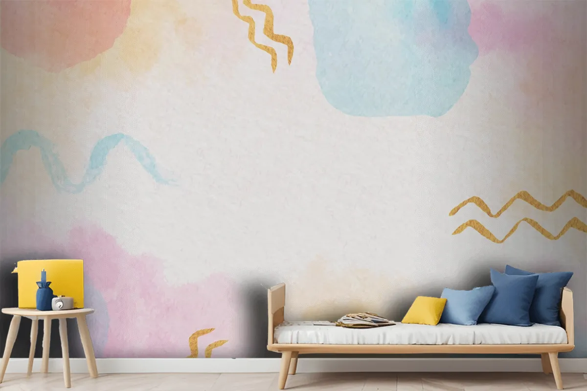 Watercolor Abstract Background Boys Wallpaper Mural