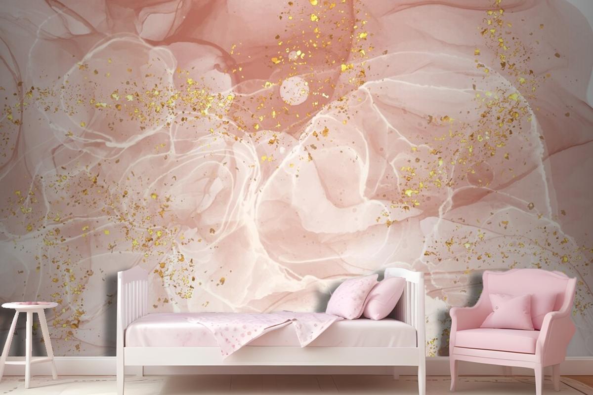 Watercolor Alcohol Ink Background Wallpaper Mural