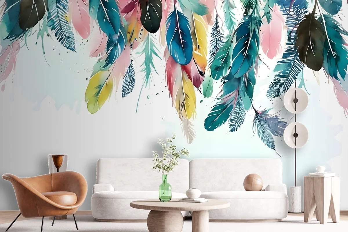 Watercolor Banana Leaf Wallpaper Mural