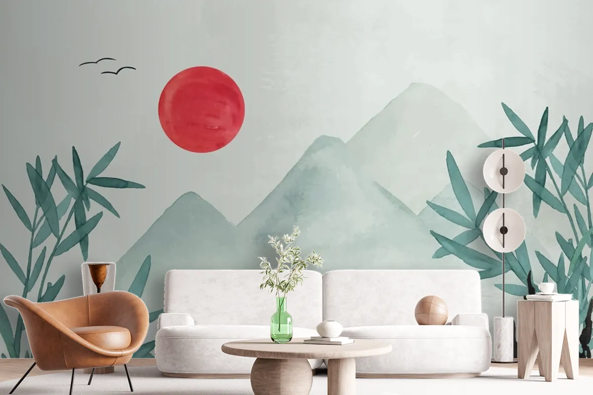 Watercolor Chinese Style Wallpaper Mural