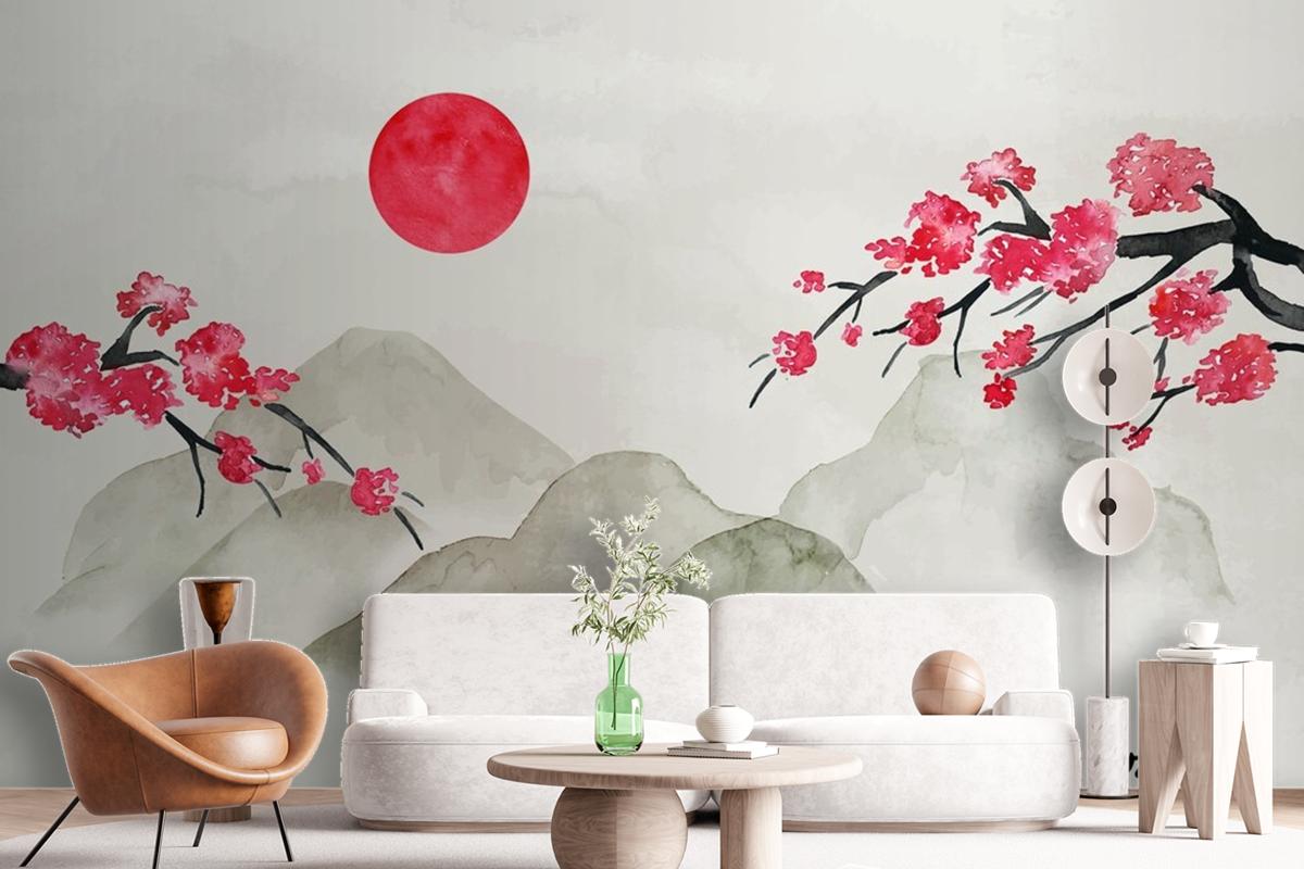 Watercolor Chinese Style Background Wallpaper Mural