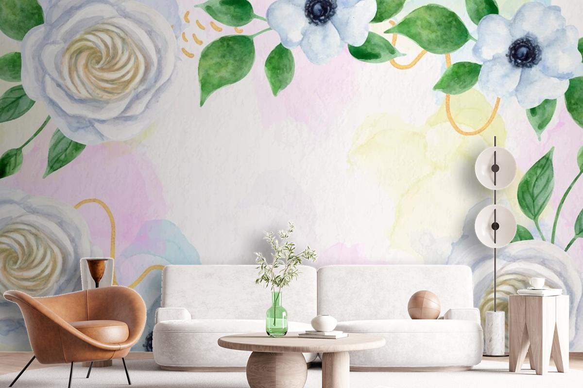 Watercolor Natural Background Wallpaper Mural