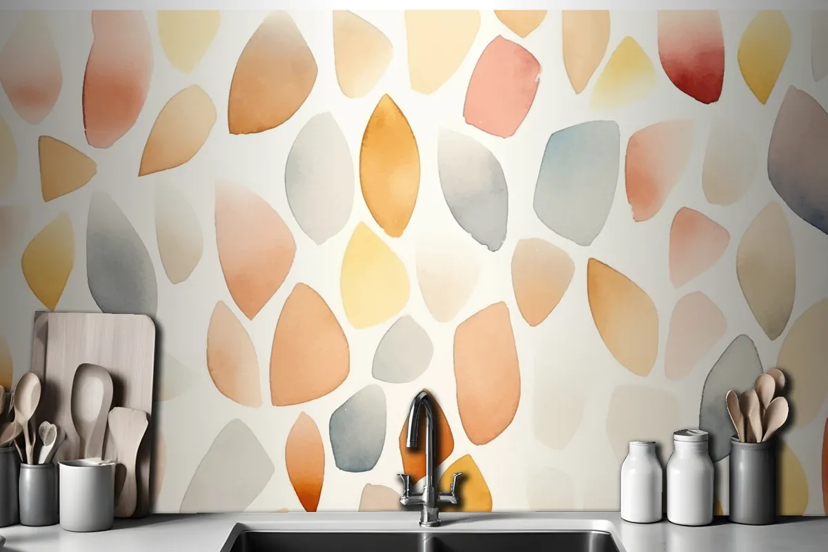 Watercolor Seamless Pattern Kitchen Wallpaper Mural