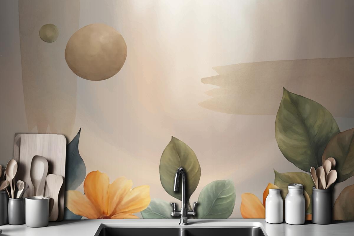 Watercolor Soft Earth Tones Background Wallpaper Mural