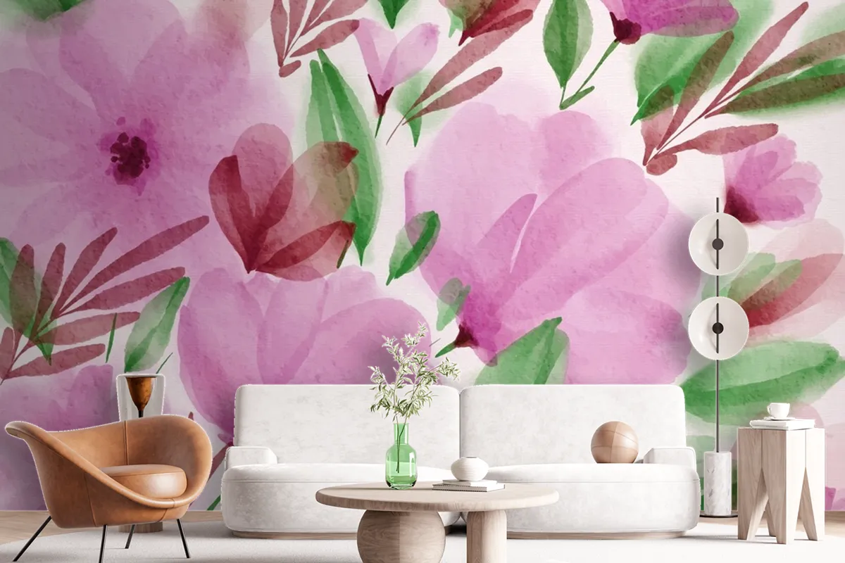 Watercolor Spring Wallpaper Mural