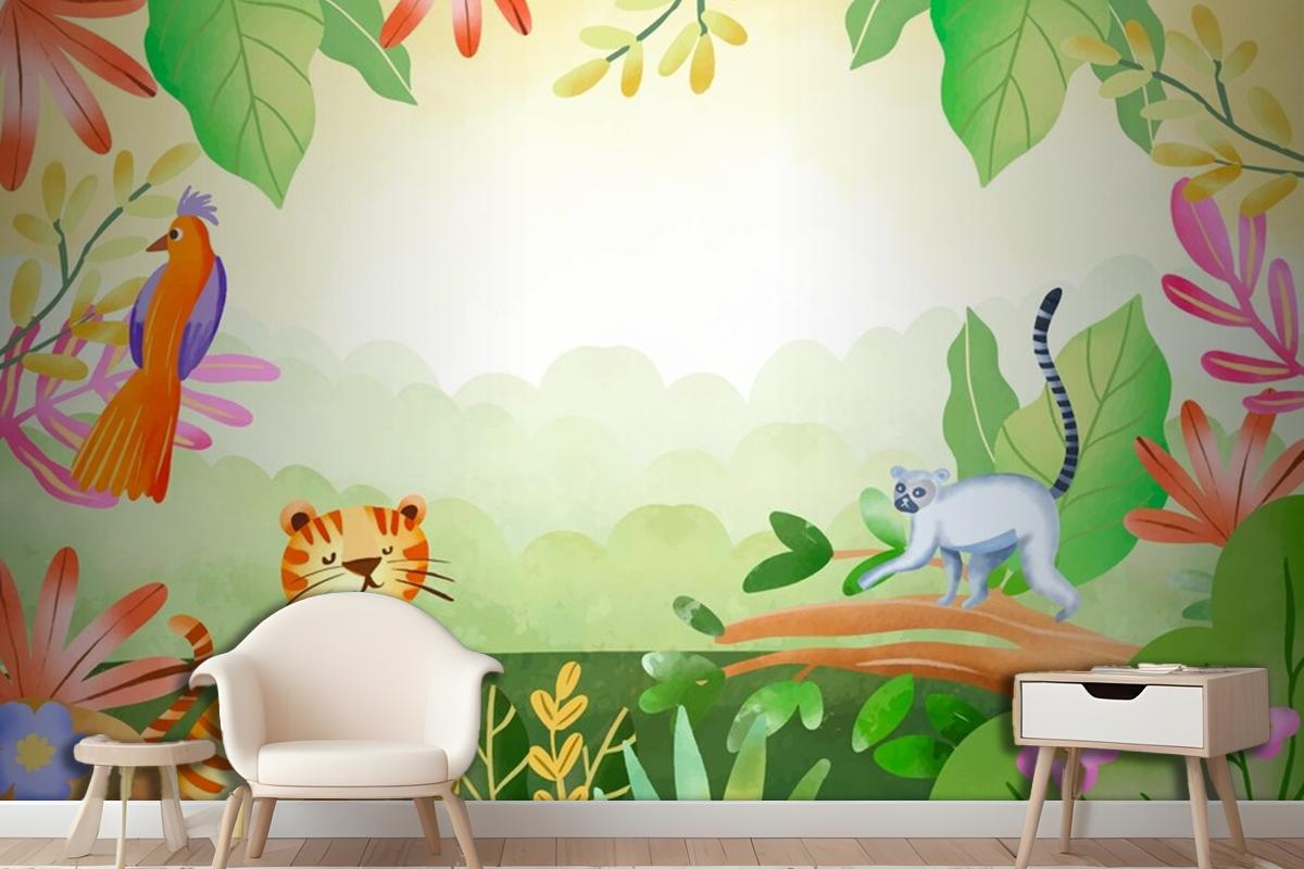 Watercolor World Wildlife Day Background Wallpaper Mural