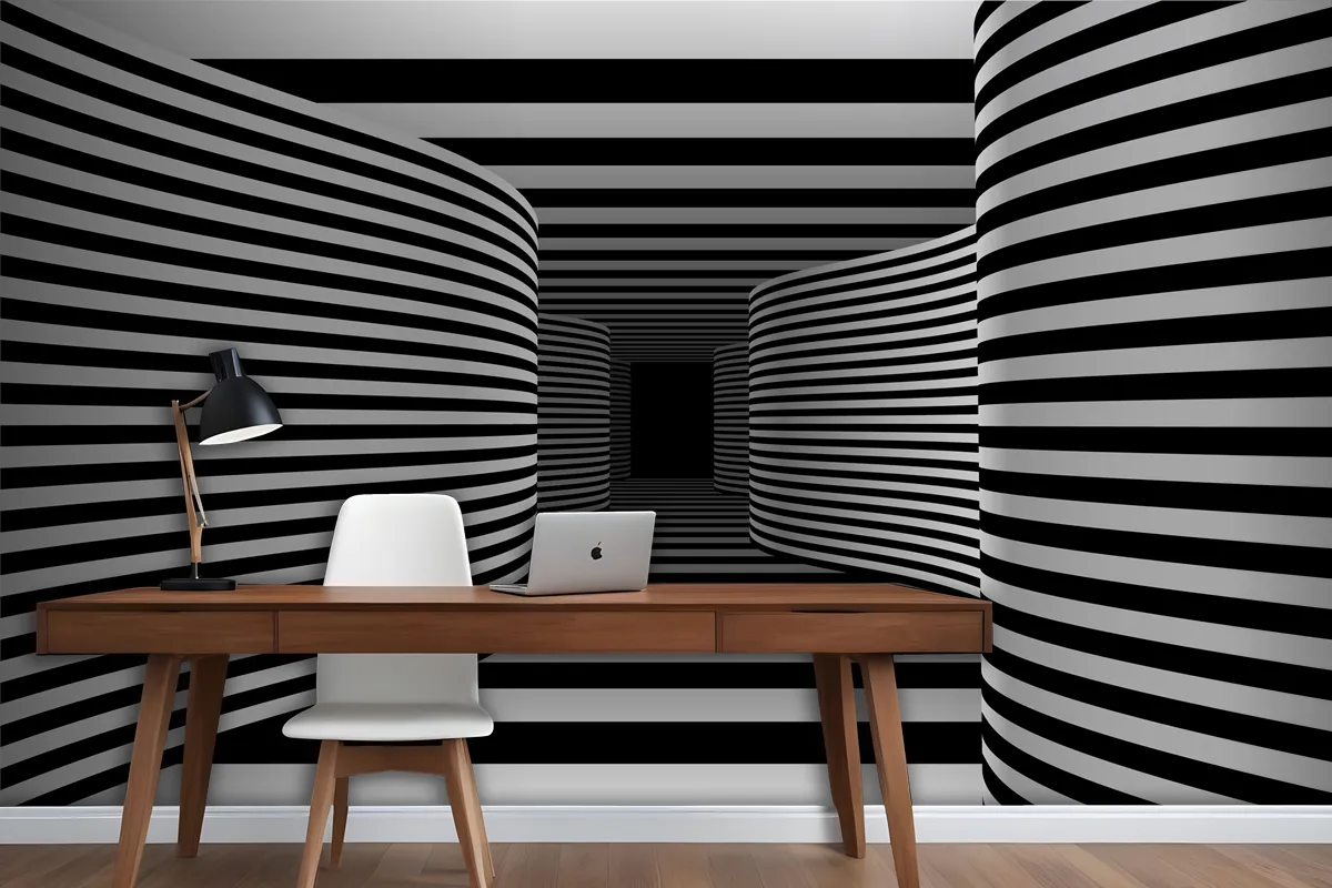 Realistic Optical Illusion Background Wallpaper Mural